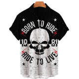 Men's Hawaiian Shirt Loose Top 5xl 3d Skull Print Shirts For Men  Fashion Shirt Men Women Tee Breathable Summer Short Sleeve aidase-shop