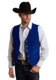 Aidase Men's Vest Cow Leather Western Denim Suit Vest Steampunk Style Waistcoat Summer Party S-XXXL aidase-shop