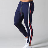 Joggers Men Striped Sweatpants Casual Long Pants Men Fitness Running Workout Track Trousers aidase-shop