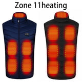 Aidase  Men USB Infrared 11 Heating Areas Vest Jacket Men Winter Electric Heated Vest Waistcoat For Sports Hiking Oversized 5XL aidase-shop