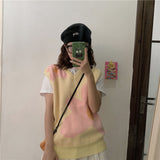 Aidase  Flower Le Fleur Tyler The Creator Men Sweater Vests Knit Casual Sweaters Vest Sleeveless High Drake colete sem manga masculino aidase-shop