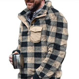 Aidase Sweater Men Winter Fashion Streetwear Sherpa Fleece Clothing Warm Casual Thick Pullovers 3XL Plaid Fluffy Man Sweater aidase-shop