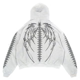 Y2K Hoodie Sweatshirt Men Hip Hop Skull Wings Print Oversized Jacket New Harajuku Fashion Punk Rock Gothic Tops Streetwear aidase-shop