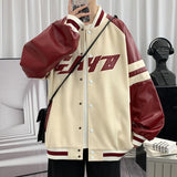 Autumn Men Harajuku Sweatshirt Jacket Letter Splicing Air Pilot Overcoat Baseball Coats Hip Hop Male College Varsity Jacket aidase-shop