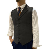 Aidase Men's Suit Vest Retro Slim Jacket Sleeveless Steampunk Tuxedo Waistcoat Lapel aidase-shop