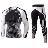 Compression Suit Men Running Fitness Training Tight Sportswear 2 Pieces  Quick-drying Track Suit aidase-shop