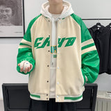 Autumn Men Harajuku Sweatshirt Jacket Letter Splicing Air Pilot Overcoat Baseball Coats Hip Hop Male College Varsity Jacket aidase-shop