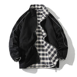 Legible Spring Autumn Mens Jacket Casual Loose Stand Collar Coats Man Wear on Both Sides Jacket for Man aidase-shop