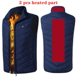 Aidase  Men USB Infrared 11 Heating Areas Vest Jacket Men Winter Electric Heated Vest Waistcoat For Sports Hiking Oversized 5XL aidase-shop