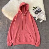 Harajuku Basic Hoodies Men Casual Hooded Sweatshirts Solid Color Oversized Hoodie Male Loose Pullovers Tops aidase-shop