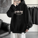 Autumn New Foaming Printing Fake Two Pieces Hoodies Men Fashion Unisex Casual Loose Pullovers Streetwear Male Sweatshirts aidase-shop