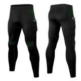 Sport Tights Men RPO Compression Running Pant Side Phone Pocket Base Layer Trousers Fitness Training Leggings aidase-shop