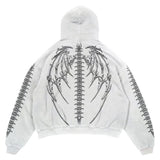 Y2K Hoodie Sweatshirt Men Hip Hop Skull Wings Print Oversized Jacket New Harajuku Fashion Punk Rock Gothic Tops Streetwear aidase-shop