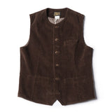 Aidase  Men's Vest Corduroy Sleeveless Jacket Single Breasted Casual Party Khaki Waistcoat aidase-shop