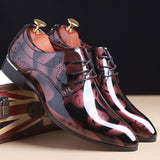 Office Men Dress Shoes Floral Pattern Men Formal Shoes Leather Luxury Fashion Groom Wedding Shoes Men Oxford Shoes Dress 37-50 aidase-shop