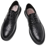 Mens Formal Genuine Leather Dress Shoes British Stylish Business Dress Men Flats High Quality Brogues Oxford Shoes Men Big Size aidase-shop