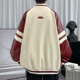 Autumn Men Harajuku Sweatshirt Jacket Letter Splicing Air Pilot Overcoat Baseball Coats Hip Hop Male College Varsity Jacket aidase-shop