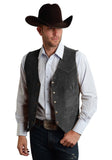 Aidase Men's Vest Cow Leather Western Denim Suit Vest Steampunk Style Waistcoat Summer Party S-XXXL aidase-shop