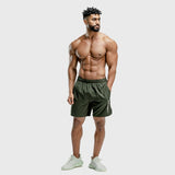 New Men Gyms Fitness Shorts Mens Summer Quick-dry Casual Embroidery Short Pants Male Jogger Workout Beach Knee Length aidase-shop