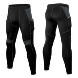 Sport Tights Men RPO Compression Running Pant Side Phone Pocket Base Layer Trousers Fitness Training Leggings aidase-shop