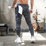 Mens Sweatpants Gyms Workout Fitness Trousers Men Zip Pocket Cargo Pants aidase-shop