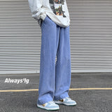 Spring Distressed Men Sweatpants Washed Loose Fashion Large Size Male Trousers Streetwear Y2K Hip Hop Man Casual Pants aidase-shop