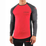 Long Sleeve T-shirt Men Gym Training Shirt Soft Cotton Bodybuilding Tops Man Running Fitness Clothing aidase-shop