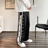 Aidase Harajuku Wide leg Oversize Pants Men Streetwear Clothes Side Split Skateboard Pants Loose Casual Trousers aidase-shop