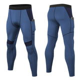 Sport Tights Men RPO Compression Running Pant Side Phone Pocket Base Layer Trousers Fitness Training Leggings aidase-shop