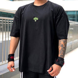 Summer Men New Fashion Casual Cotton Print t shirt Men Gyms Fitness Short sleeve T-shirt Male Bodybuilding Workout Tees Tops aidase-shop