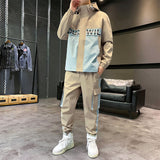 Men's Tracksuit Spring/autumn Man Two-piece Set Sweat Suit Overalls Korean Style Leisure Suit Plus Size Hoodies+Harem Pants aidase-shop