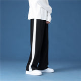 Summer Casual Pants Men Fashion Oversized Wide-leg Pants Men Korean Loose Sweatpants Straight Pants Mens Joggers Trousers M-4XL aidase-shop