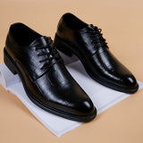 New Black Men Suit Shoes Party Men's Dress Shoes Italian Leather Zapatos Hombre Formal Shoes Men Office Sapatos Social Masculino aidase-shop