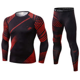 Compression Suit Men Running Fitness Training Tight Sportswear 2 Pieces  Quick-drying Track Suit aidase-shop