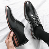 Luxury High Quality Men Shoes Fashion Casual Shoes Male Pointed Oxford Wedding Leather Dress Shoes Men Gentleman Office Shoes aidase-shop