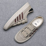 Elastic Band Canvas Casual Sneakers Youth Trend Men's Vulcanized Loafers Brand New Lazy Simple Joker Shoes aidase-shop