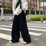 Brown Black Corduroy Pants Men Fashion Retro Oversized Casual Pants Men Streetwear Loose Hip-hop Wide-leg Pants Mens Trousers aidase-shop