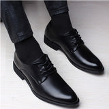 New Black Men Suit Shoes Party Men's Dress Shoes Italian Leather Zapatos Hombre Formal Shoes Men Office Sapatos Social Masculino aidase-shop