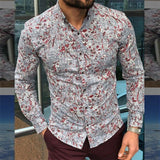 Ethnic Printed Shirt Men Hawaiian Button Long-sleeved Digital Shirt for Men Casual Holiday Streetwear Vintage S-2XL  Spring aidase-shop