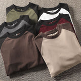 Men's Double-sided Fleece Shirt Unisex Soft Comfortable Autumn Winter Versatile Raglan Sleeve Long Sleeve Bottom Shirt aidase-shop