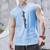 New Gyms Tank Top Summer Brand Sleeveless Shirt Sports Fitness Tank Top Men printing bodybuilding undershirt Running vest aidase-shop