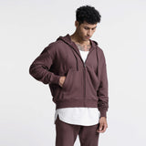 Sport Jacket Men's Fitness Workout Hoodie Zipper Hooded Sweatshirt Casual Sports Wear aidase-shop