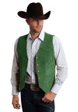 Aidase Men's Vest Cow Leather Western Denim Suit Vest Steampunk Style Waistcoat Summer Party S-XXXL aidase-shop