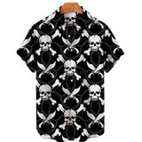 Men's Hawaiian Shirt Loose Top 5xl 3d Skull Print Shirts For Men  Fashion Shirt Men Women Tee Breathable Summer Short Sleeve aidase-shop