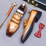 New Men's Shoes Italian Formal Shoes Oxford Men's Handmade Genuine Leather Office Shoes Elegant Wedding Party Shoes 37-46 aidase-shop