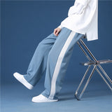 Summer Casual Pants Men Fashion Oversized Wide-leg Pants Men Korean Loose Sweatpants Straight Pants Mens Joggers Trousers M-4XL aidase-shop