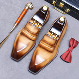 New Men's Shoes Italian Formal Shoes Oxford Men's Handmade Genuine Leather Office Shoes Elegant Wedding Party Shoes 37-46 aidase-shop