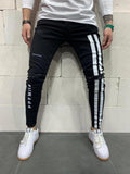 Aidase  Men Stretchy Ripped Skinny Biker Embroidery Cartoon Print Jeans Destroyed Hole Slim Fit Denim High Quality Hip Hop Black Jeans aidase-shop