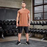 Batwing Sleeve Tshirt Men Workout GYM Fitness T Shirts Moto Biker Tops Hip Hop Streetwear Men Clothing aidase-shop