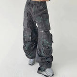 Camo Cargo Pants Men High Waist Patchwork Pockets Camouflage Cargo Trousers Male Clothing Fashion Streetwear Hip Hop aidase-shop